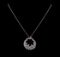 14KT White Gold 3.14 ctw Diamond Pendant With Chain