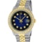 Rolex Mens 2 Tone 18K Blue Vignette 1.9 ctw Diamond Datejust Wristwatch With Rol