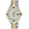 Rolex Ladies 2 Tone Silver Diamond & Sapphire Datejust Wristwatch