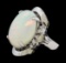 15.82 ctw Opal and Diamond Ring - 14KT White Gold