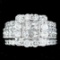 3.90 ctw Diamond Ring Set - 14KT White Gold