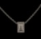 0.41 ctw Diamond Pendant With Chain - 18KT White Gold