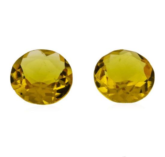 2.03 ctw.Natural Round Cut Citrine Quartz Parcel of Two