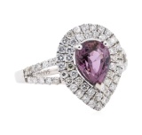 2.05 ctw Pink Sapphire and Diamond Ring - Platinum