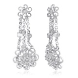 14k White Gold 0.39CTW Diamond Earrings, (I1-I2/H-I)