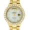 Rolex Mens 18K Yellow Gold 4.0 ctw Diamond Day Date President Wristwatch With Bo