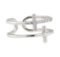 0.20 ctw Diamond Double Cross Motif Toe Cuff Ring - 14KT White Gold