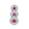 14k White Gold 0.52CTW Ruby and Diamond Pendant, (I1-I2/Purple-Red/H-I)