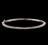 14KT White Gold 1.32 ctw Diamond Bangle Bracelet