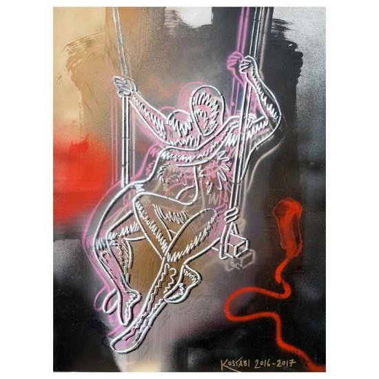 Original Navigating The Dark Side Of Passion by Kostabi Original