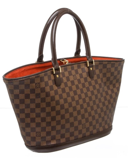 Louis Vuitton Damier Ebene Canvas Leather Manosque GM Bag