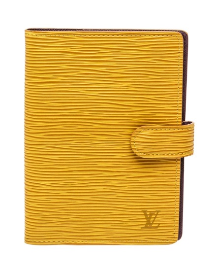 Louis Vuitton Yellow Epi Leather Small Ring Agenda Holder Cover