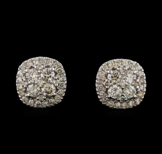 2.20 ctw Diamond Earrings - 14KT White Gold