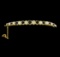 2.00 ctw Sapphire and Diamond Bangle Bracelet - 14KT Yellow Gold