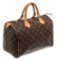 Louis Vuitton Monogram Canvas Leather Speedy 30 cm Bag