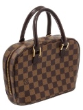Louis Vuitton Damier Ebene Canvas Leather Sarria Mini Bag