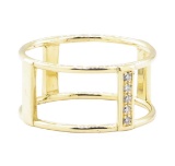 0.10 ctw Diamond Ring - 14KT Yellow Gold