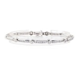 3.45 ctw Diamond Bracelet - 14KT White Gold