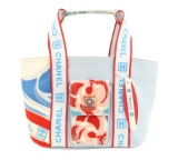 Chanel Surf Sports Blue Canvas Tote