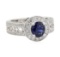 1.89 ctw Sapphire and Diamond Ring - Platinum