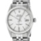 Rolex Mens Stainless Steel 36MM Silver Index 36MM Datejust Wristwatch