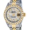 Rolex Ladies 2 Tone 14K MOP Baguette Diamond Lugs Datejust Wristwatch