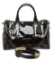 Chanel Black Patent Leather Vintage CC Small Duffel Bag