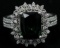 3.35 ctw Green Tourmaline and Diamond Ring - 14KT White Gold