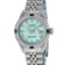 Rolex Ladies Stainless Steel Ice Blue Diamond & Sapphire Datejust Wristwatch