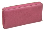 Gucci Pink Leather Soho Zip GG Wallet