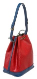 Louis Vuitton Red Blue Epi Leather Noe GM Drawstring Shoulder Bag
