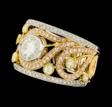 1.65 ctw Diamond Ring - 18KT Yellow, White, and Rose Gold