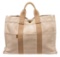 Hermes Beige Peach Canvas Sac Fourre MM Tote Bag