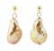 Golden Baroque Pearl Dangle Earrings - 14KT Yellow Gold