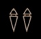 0.90 ctw Diamond Earrings - 14KT Rose Gold