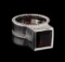 Crayola 4.20 ctw Garnet and White Sapphire Ring - .925 Silver