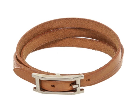 Hermes Natural Vachetta Leather Hapi 3 Multi Tour Bracelet