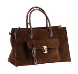 Balenciaga Brown Padlock Work Bag