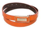 Burberry Orange Patent Leather Belt 115