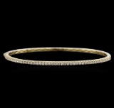 0.78 ctw Diamond Bangle Bracelet - 14KT Yellow Gold