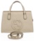 Gucci Cream White Grained Leather Soho Top Handle Bag
