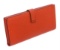 Hermes Orange Epsom Leather Bearn Wallet