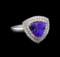 14KT White Gold 1.82 ctw Tanzanite and Diamond Ring