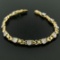 18k Yellow Gold 2.15 ctw Bezel Round Brilliant Diamond Open Heart Tennis Bracele