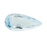 3.40 ct.Natural Pear Cut Aquamarine