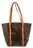 Louis Vuitton Monogram Canvas Leather Sac Shopping Tote Bag