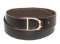Hermes Vintage Black Brown Togo Leather Etrier Belt 85