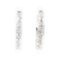 0.15 ctw Diamond Hoop Earrings - 14KT White Gold