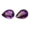 14.63 ctw. Natural Pear Cut Amethyst Parcel of Two