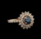 1.56 ctw Fancy Green Diamond Ring - 14KT Rose Gold
